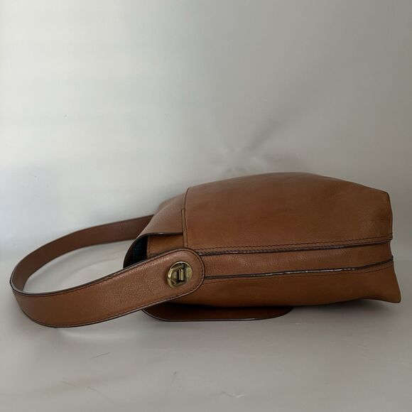 Fossil Maya Large Hobo Brown Cow Hide Leather Crossbody Bag ZB7617 - Picture 5 of 14